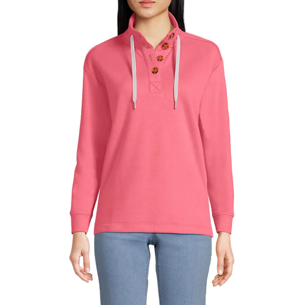 Pullover SERIOUS SWEATS mit Knopfleiste für Damen