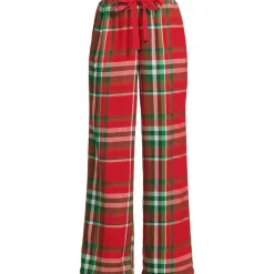 Pyjamahose aus reinem Baumwoll-Flanell für Damen