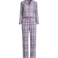 Pyjama-Set aus reinem Baumwoll-Flanell für Damen