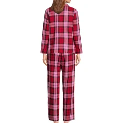 Pyjama-Set aus reinem Baumwoll-Flanell für Damen
