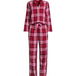 Pyjama-Set aus reinem Baumwoll-Flanell für Damen