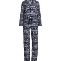 Pyjama-Set aus reinem Baumwoll-Flanell für Damen
