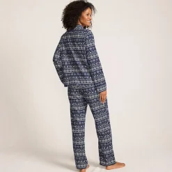 Pyjama-Set aus reinem Baumwoll-Flanell für Damen