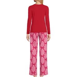 Pyjama-Set mit Flanellhose für Damen