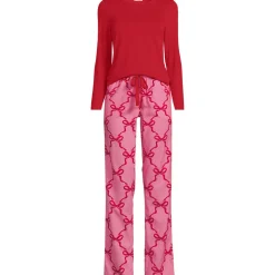 Pyjama-Set mit Flanellhose für Damen