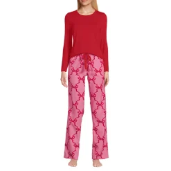Pyjama-Set mit Flanellhose für Damen