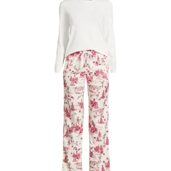 Pyjama-Set mit Flanellhose für Damen