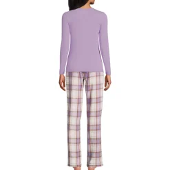 Pyjama-Set mit Flanellhose für Damen