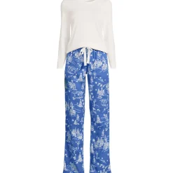 Pyjama-Set mit Flanellhose für Damen