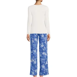 Pyjama-Set mit Flanellhose für Damen