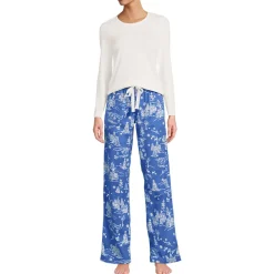 Pyjama-Set mit Flanellhose für Damen