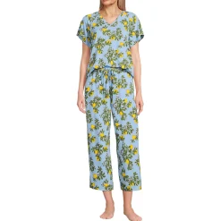 Pyjama-Set mit 3/4-Hose und Cooling-Finish für Damen