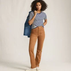 Rail Straight Feincordhose High Waist für Damen