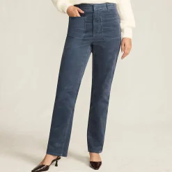 Rail Straight Feincordhose High Waist für Damen