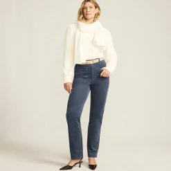 Rail Straight Feincordhose High Waist für Damen