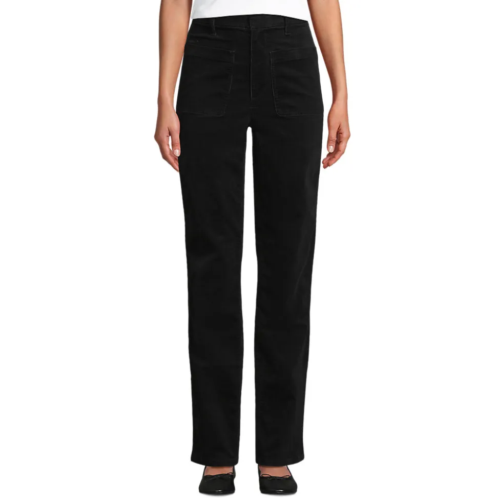 Rail Straight Feincordhose High Waist für Damen