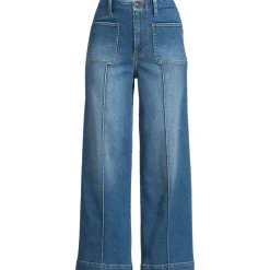 Recover Culotte-Jeans High Waist mit aufgesetzten Taschen für Damen