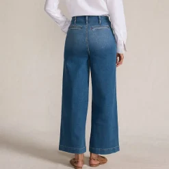 Recover Culotte-Jeans High Waist mit aufgesetzten Taschen für Damen