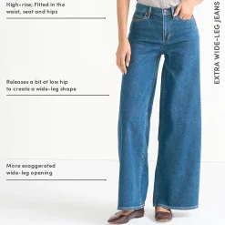 Recover Jeans High Waist mit extraweitem Bein für Damen