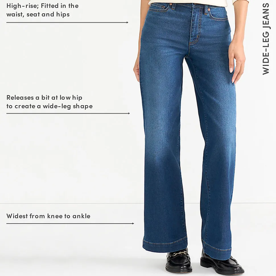 Recover Jeans High Waist mit weitem Bein