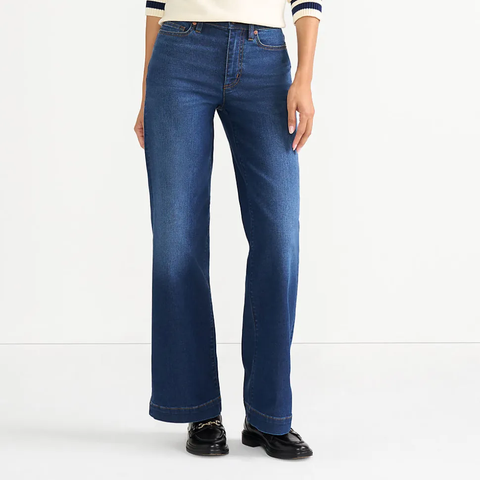 Recover Jeans High Waist mit weitem Bein