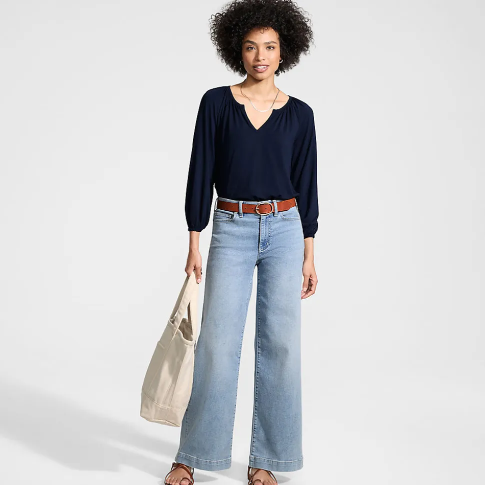 Recover Jeans High Waist mit weitem Bein