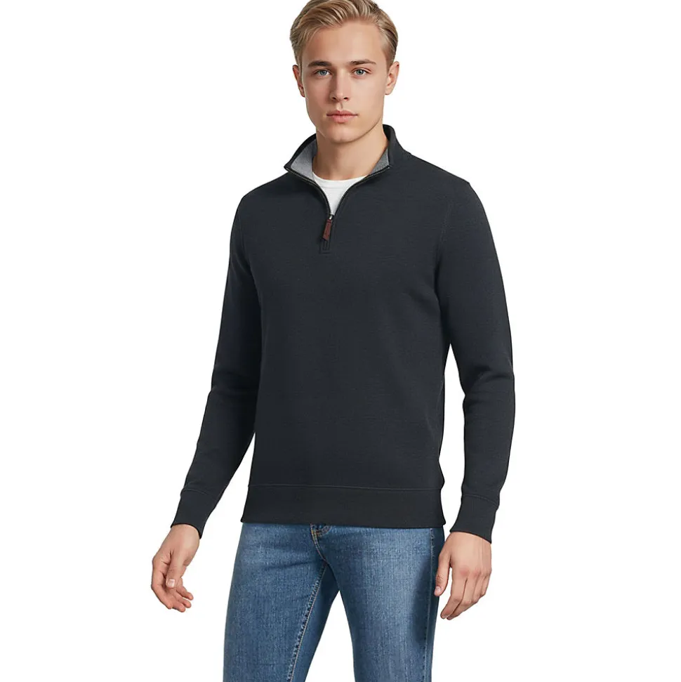 Reißverschluss-Pullover aus Bedford-Ripp für Herren