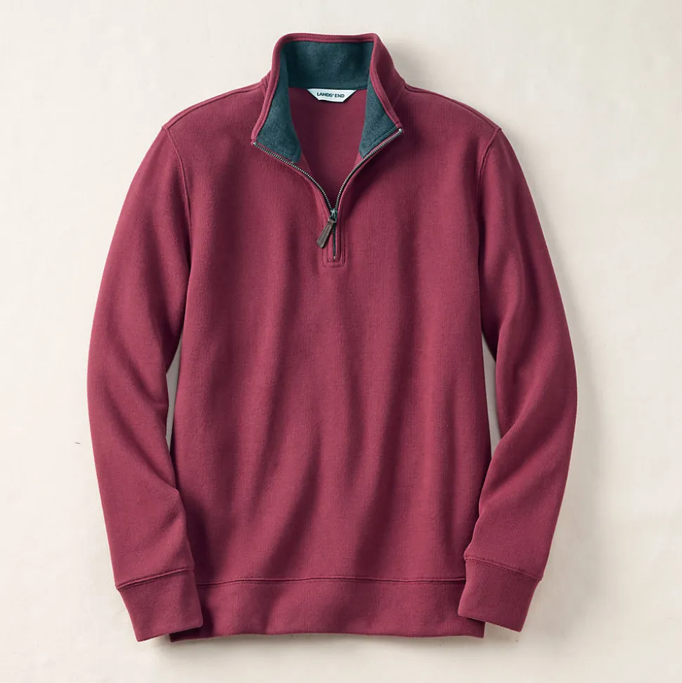 Reißverschluss-Pullover aus Bedford-Ripp für Herren