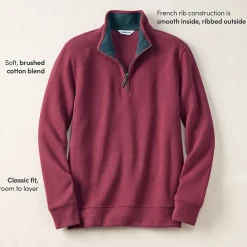 Reißverschluss-Pullover aus Bedford-Ripp für Herren