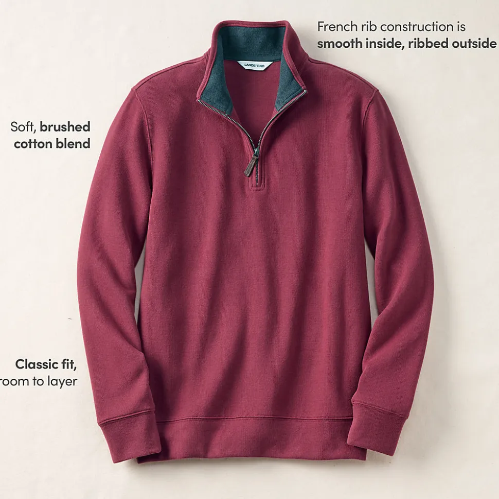 Reißverschluss-Pullover aus Bedford-Ripp für Herren