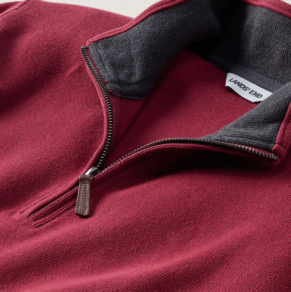 Reißverschluss-Pullover aus Bedford-Ripp für Herren