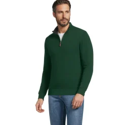 Reißverschluss-Pullover aus Bedford-Ripp für Herren