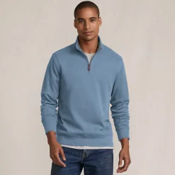 Reißverschluss-Pullover aus Bedford-Ripp für Herren