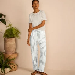 Relaxte Premium Reinleinen-Schlupfhose für Damen