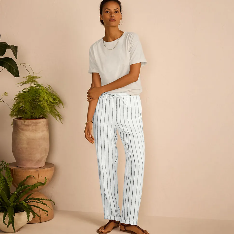 Relaxte Premium Reinleinen-Schlupfhose für Damen