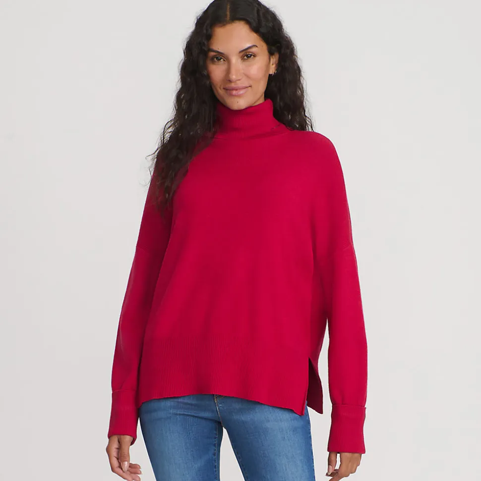 Relaxter Rollkragenpullover für Damen