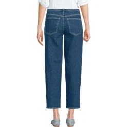 Relaxte Soft Denim Straight Fit 7/8-Jeans für Damen