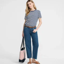 Relaxte Soft Denim Straight Fit 7/8-Jeans für Damen