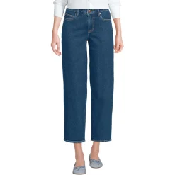 Relaxte Soft Denim Straight Fit 7/8-Jeans für Damen
