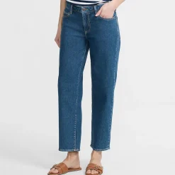 Relaxte Soft Denim Straight Fit 7/8-Jeans für Damen