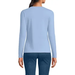Rippshirt mit durchgehender Knopfreihe für Damen
