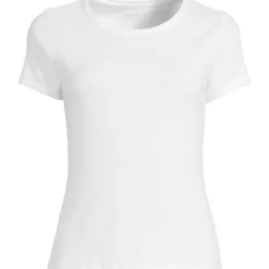Rippshirt mit kurzen Ärmeln für Damen