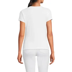 Rippshirt mit kurzen Ärmeln für Damen