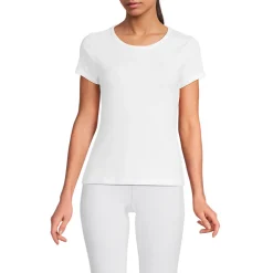 Rippshirt mit kurzen Ärmeln für Damen