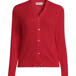Rippstrick-Cardigan mit Seide