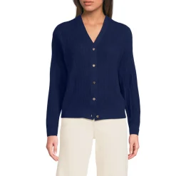 Rippstrick-Cardigan mit Seide