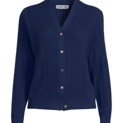 Rippstrick-Cardigan mit Seide