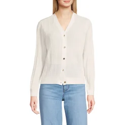 Rippstrick-Cardigan mit Seide