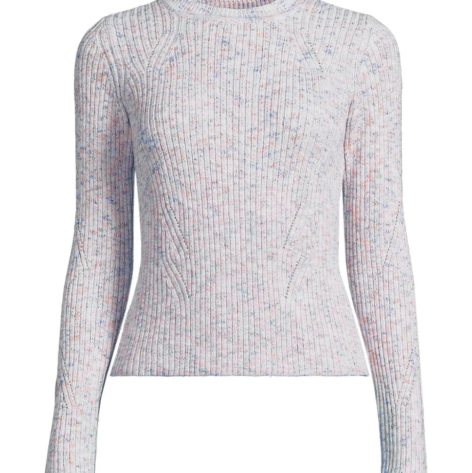 Rippstrick-Pullover aus Baumwollmix für Damen