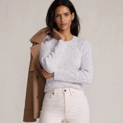 Rippstrick-Pullover aus Baumwollmix für Damen